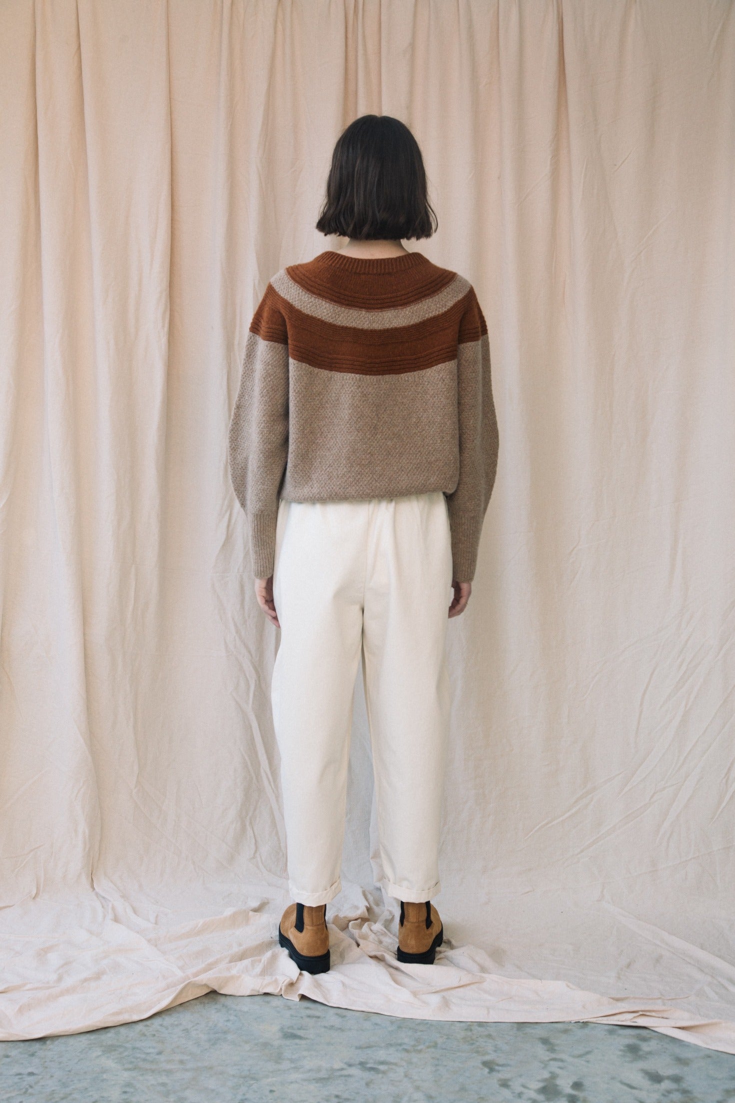 Cedar Organic Cotton Twill Trouser in Off-White