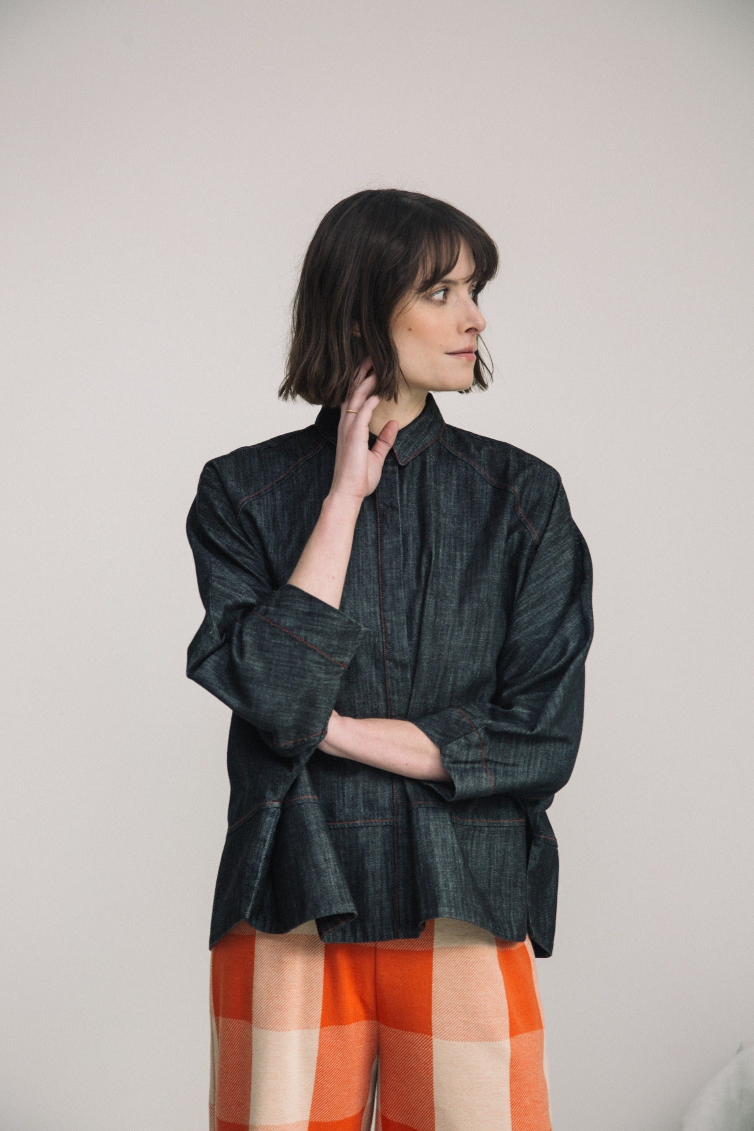 Magnolia-Leigh Organic Cotton Denim Shirt in Black