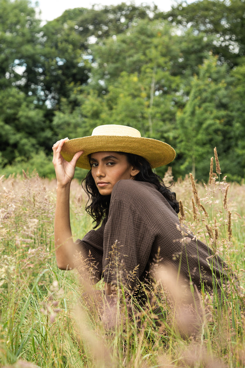 Ameera Organic Cotton Shirt in Cacao