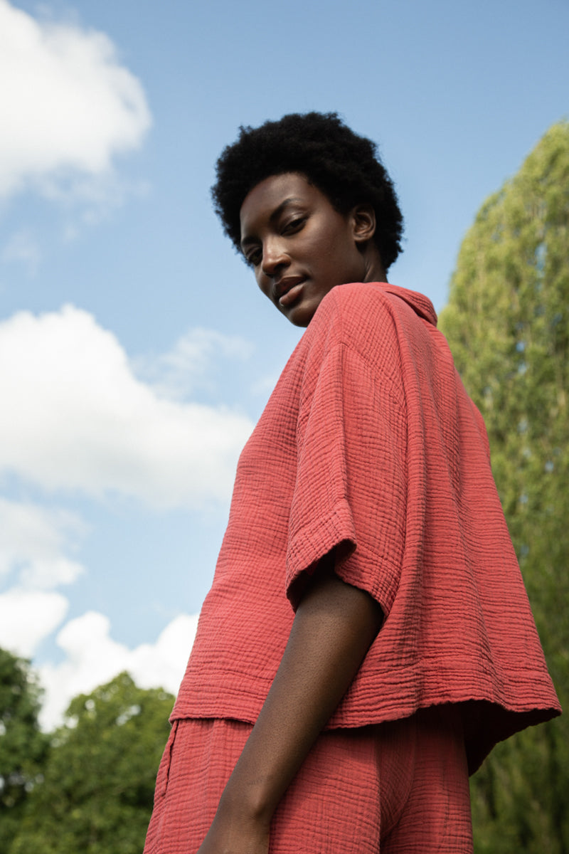 Ameera Organic Cotton Shirt in Rose