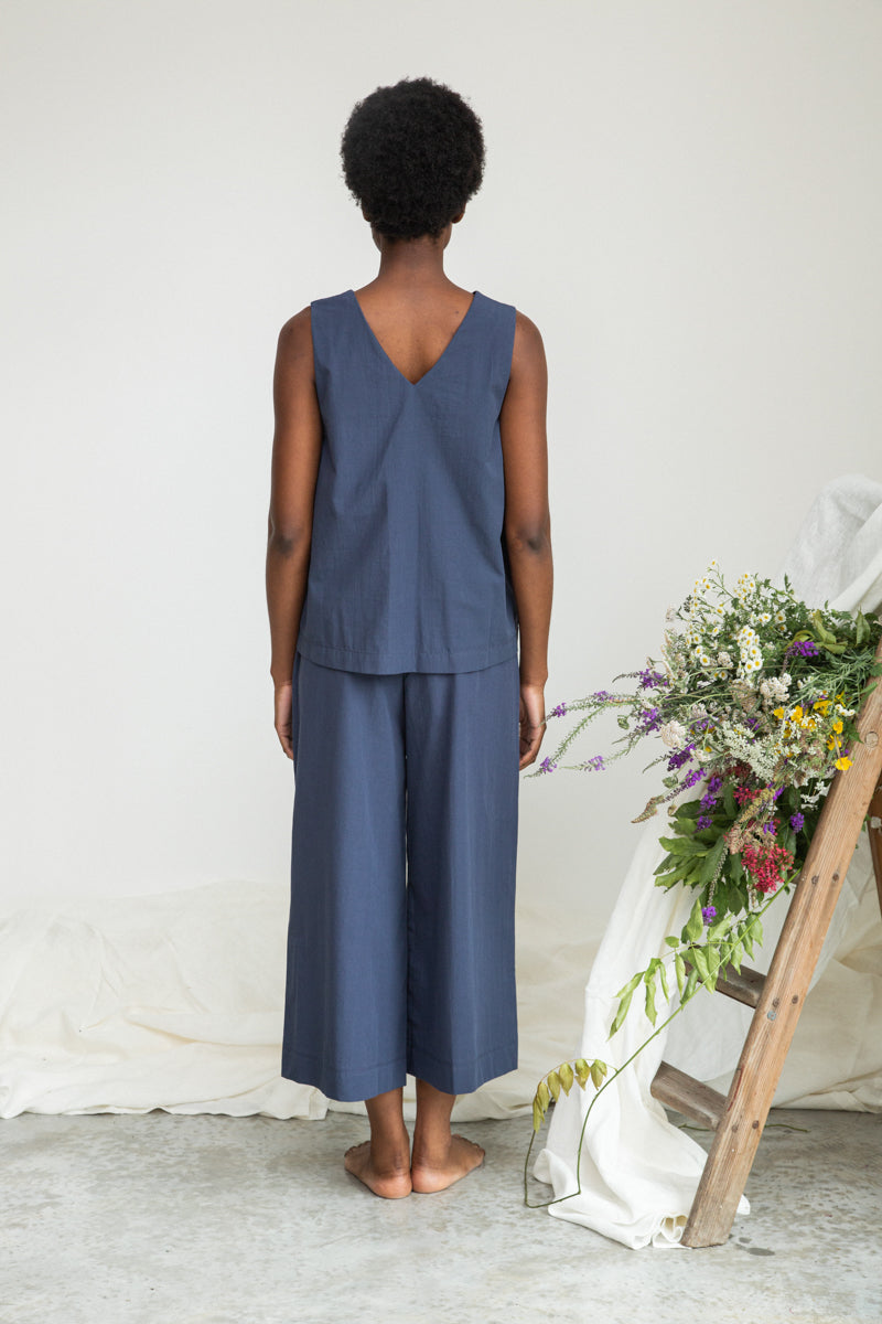 Azure Organic Cotton Top in Midnight