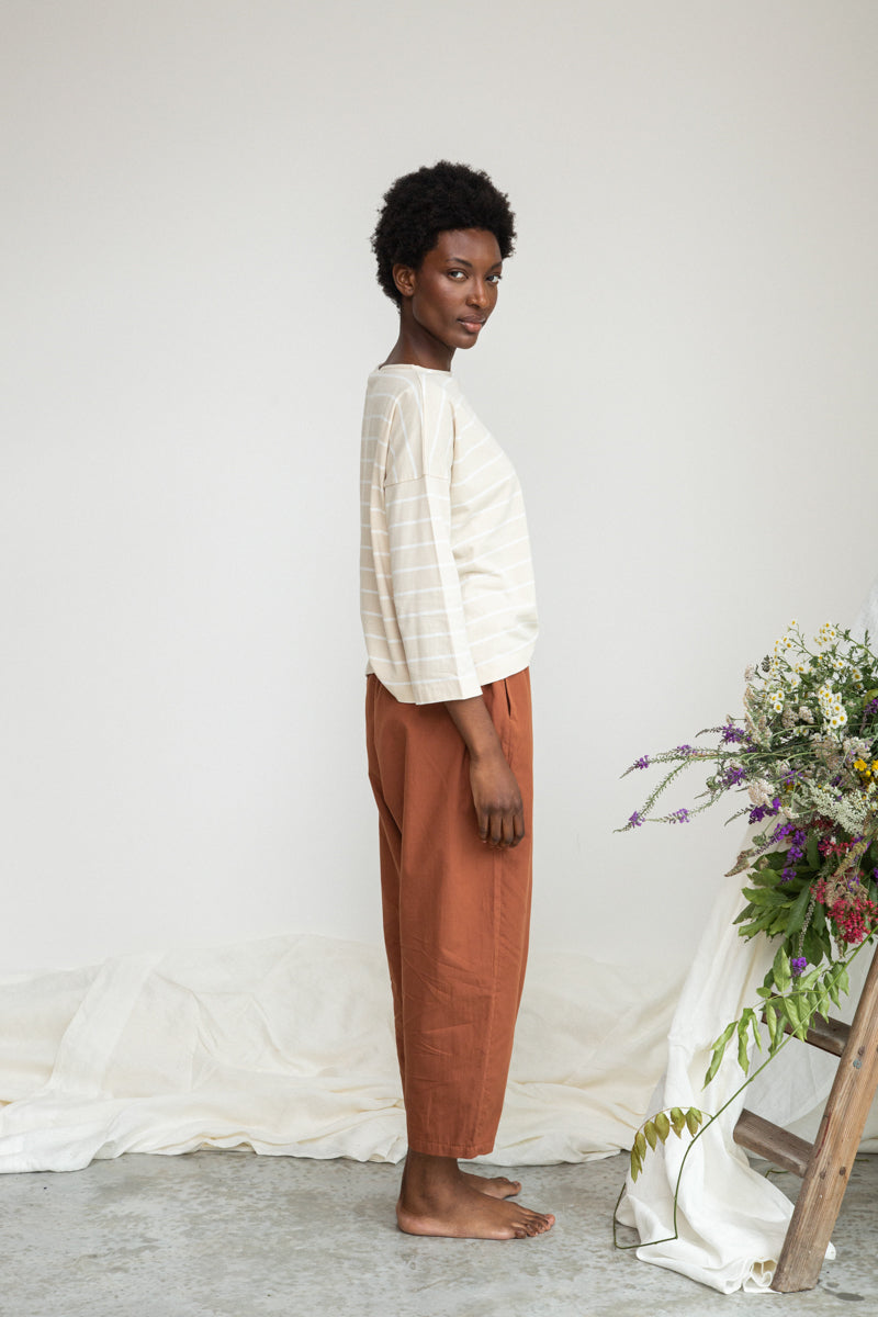 Cedar Organic Cotton Trouser in Russet