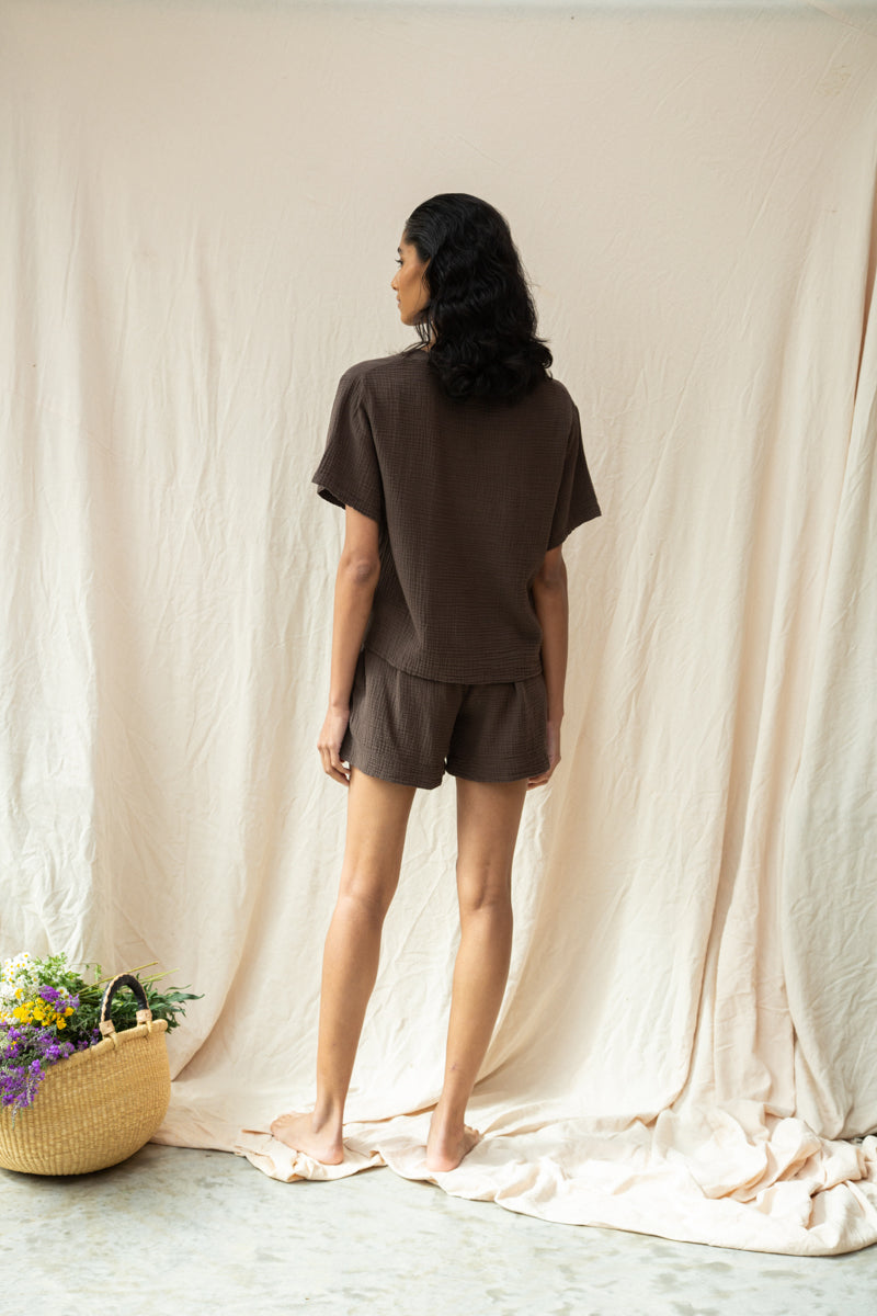 Jayda Organic Cotton Top in Cacao