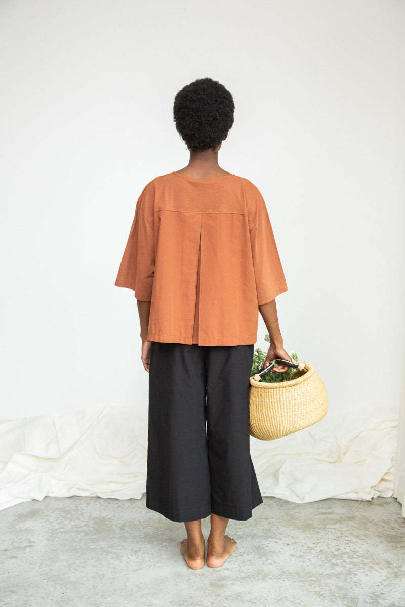 Shay Organic Cotton Top in Russet