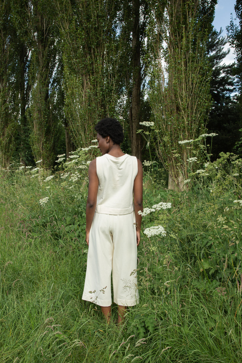 Whitley Organic Cotton Vest in Undyed