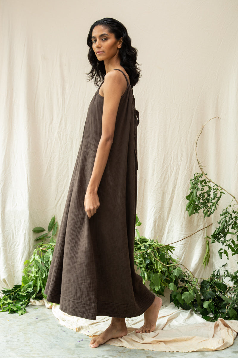 Wilder Organic Cotton Dress in Cacao