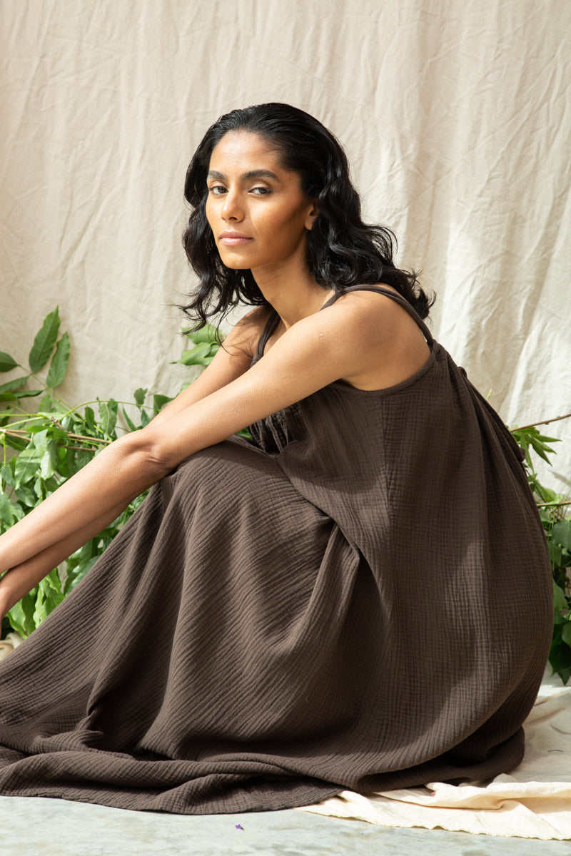 Wilder Organic Cotton Dress in Cacao