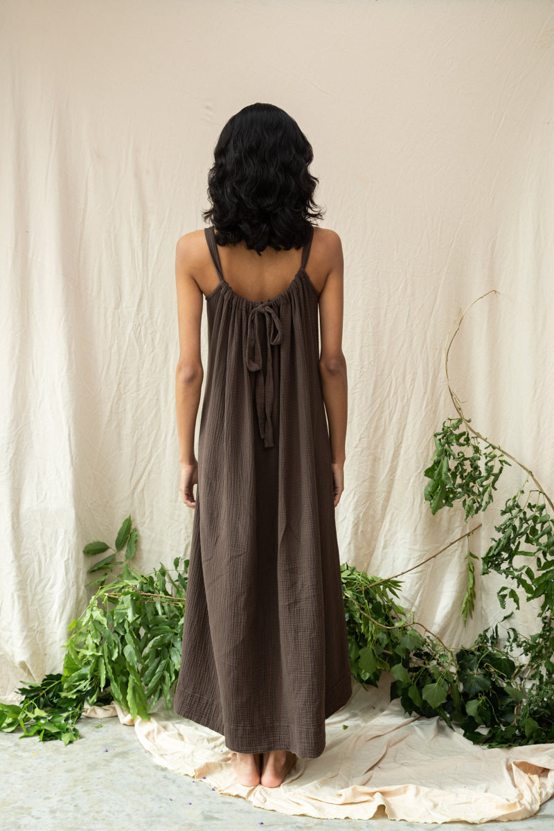 Wilder Organic Cotton Dress in Cacao