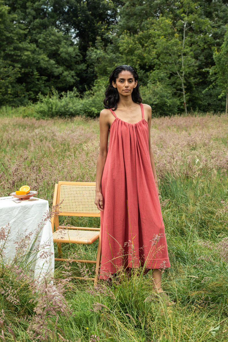 Wilder Organic Cotton Dress in Rose