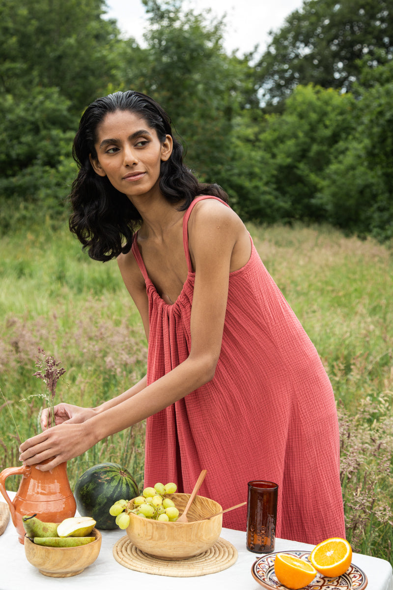 Wilder Organic Cotton Dress in Rose