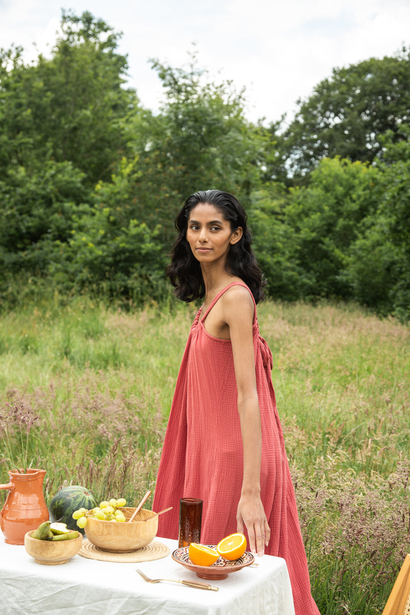 Wilder Organic Cotton Dress in Rose