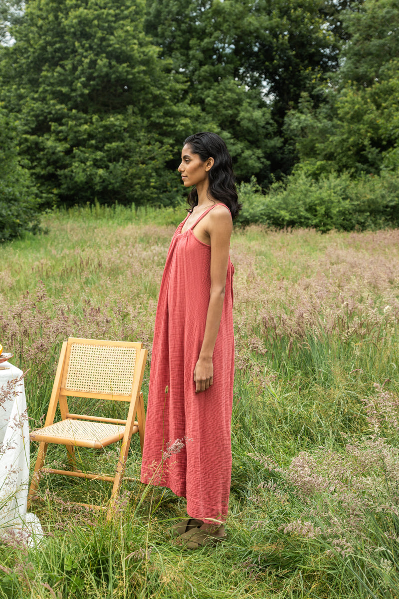 Wilder Organic Cotton Dress in Rose