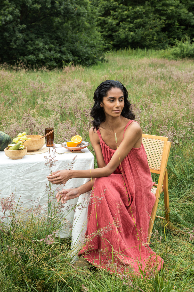 Wilder Organic Cotton Dress in Rose