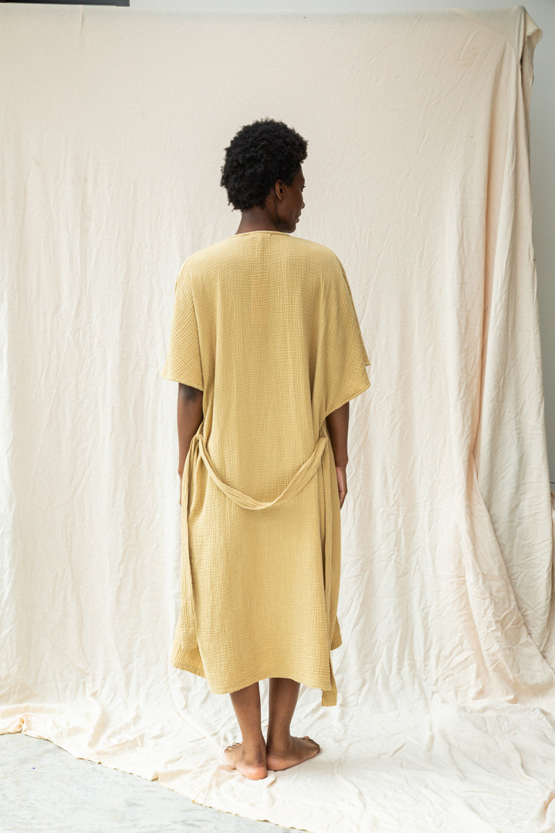 Aspyn Organic Cotton Robe in Straw