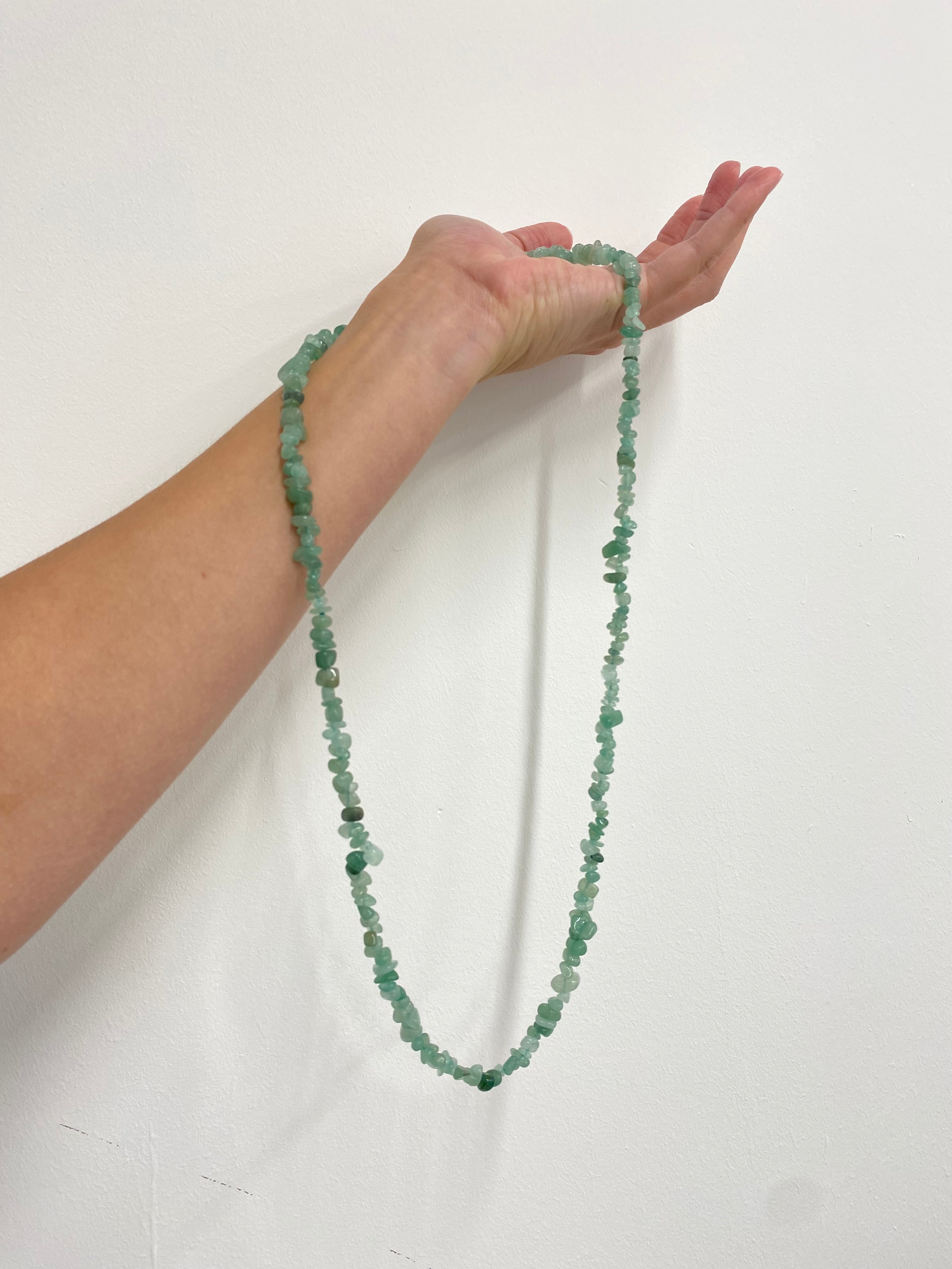 Green Aventurine Crystal Chip Necklace