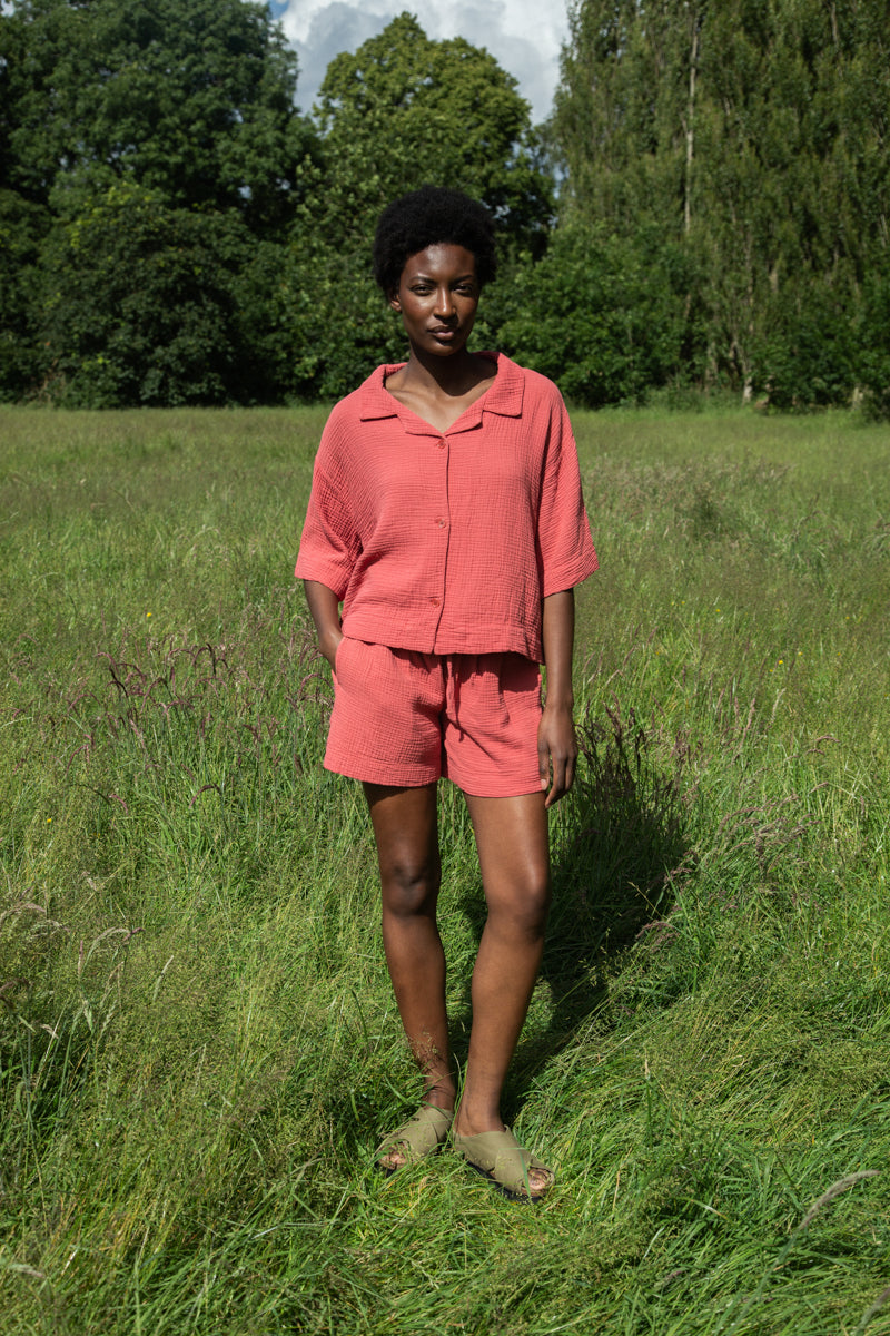 Ameera Organic Cotton Shirt in Rose