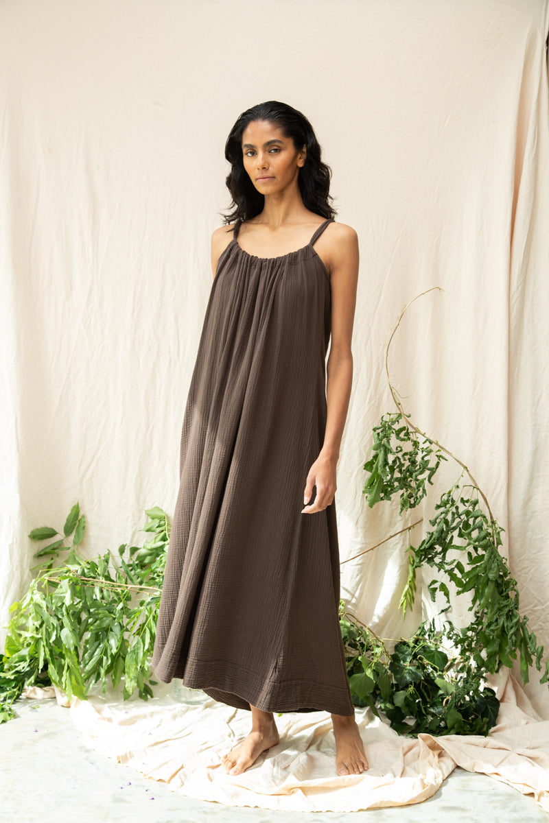 Wilder Organic Cotton Dress in Cacao