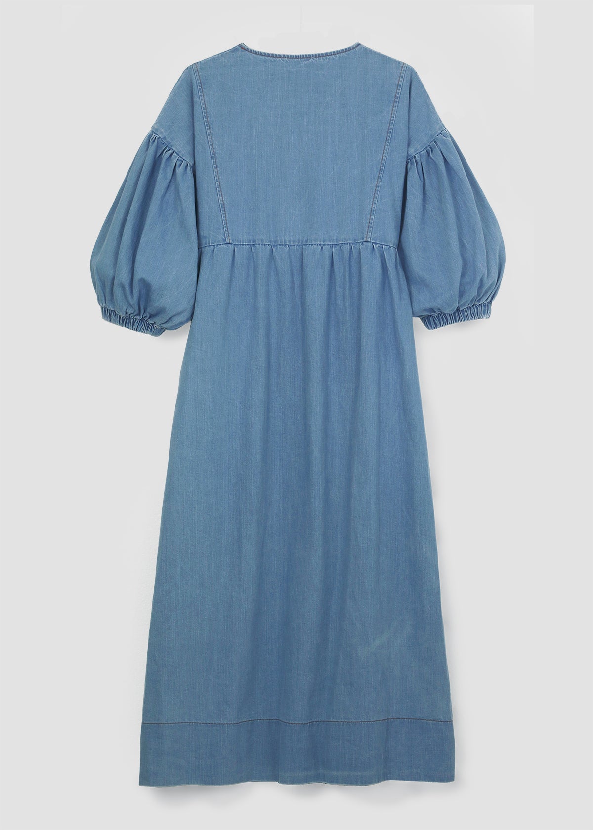 Harumi-Leigh Organic Cotton Denim Dress in Chambray Blue