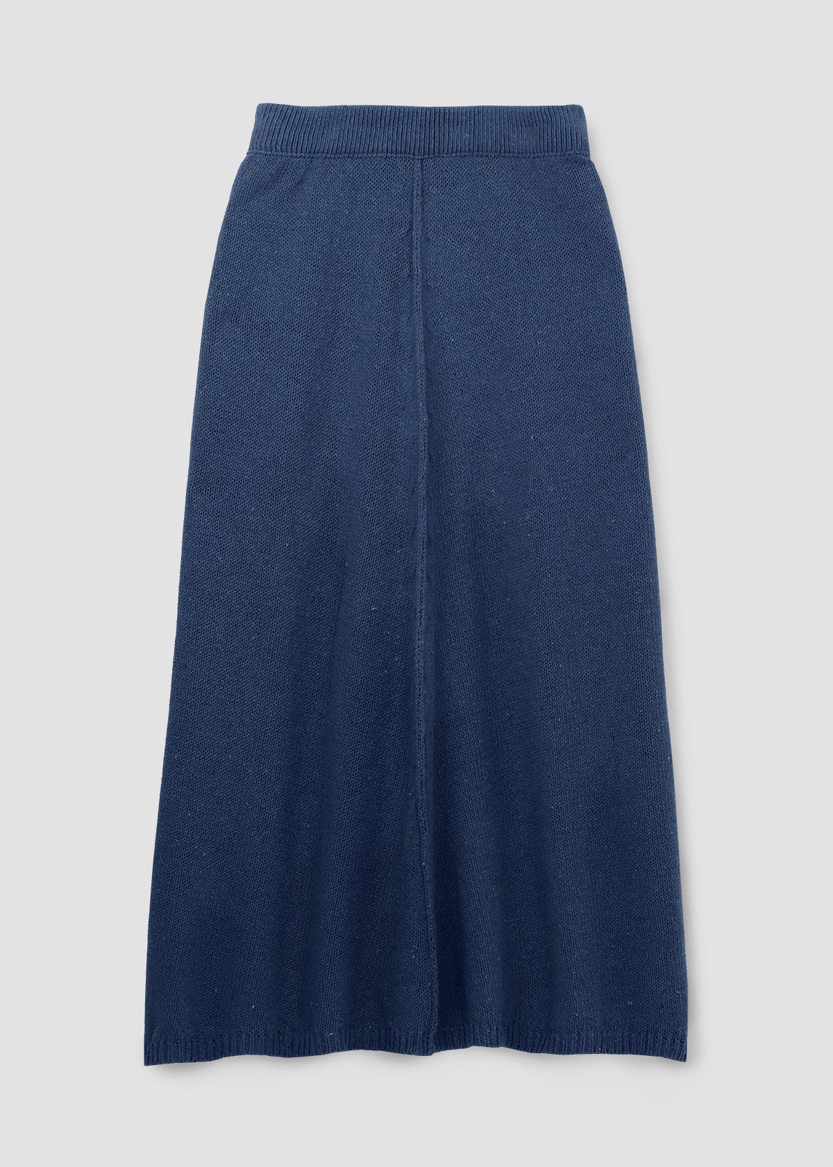 Mio-Leigh Recycled Cotton Blend Knitted Skirt in Denim Blue