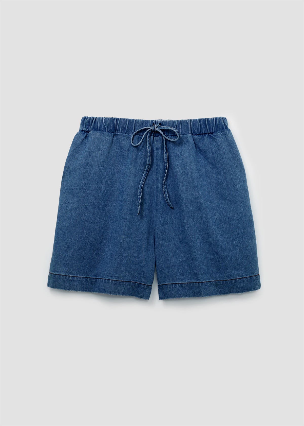 Paola-Leigh Organic Cotton Denim Short in Mid Blue