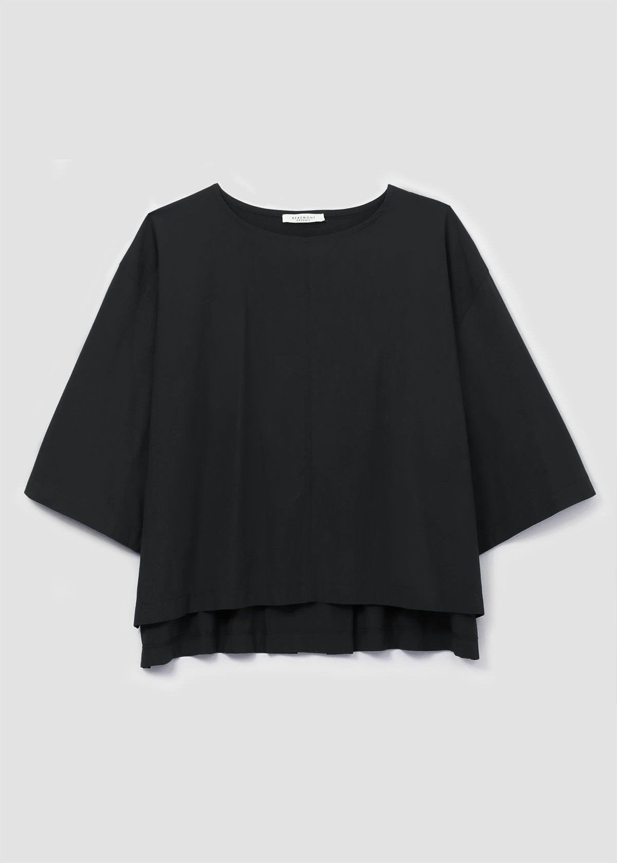 Shay Organic Cotton Top in Black