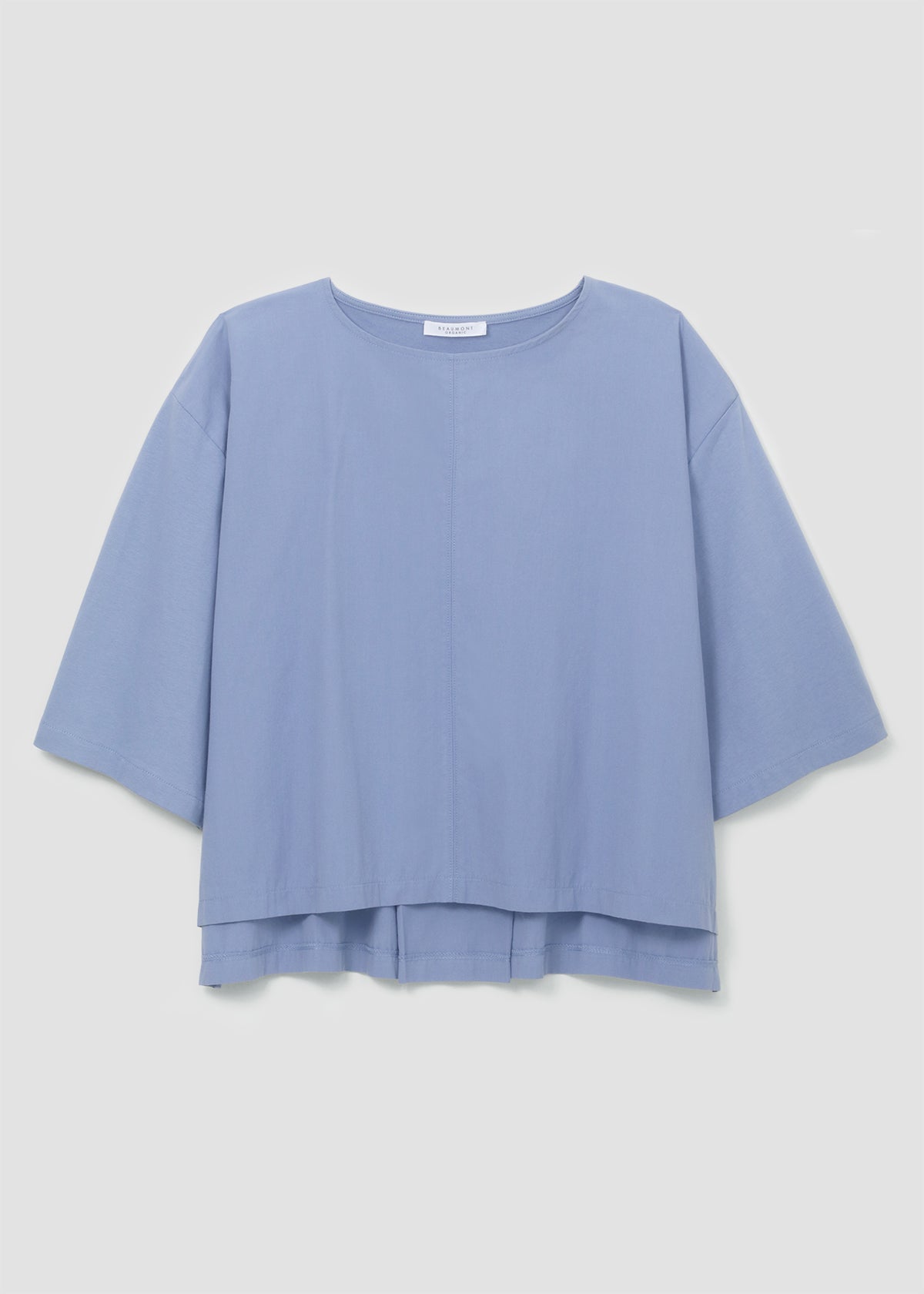 Shay Organic Cotton Top in Washed Blue